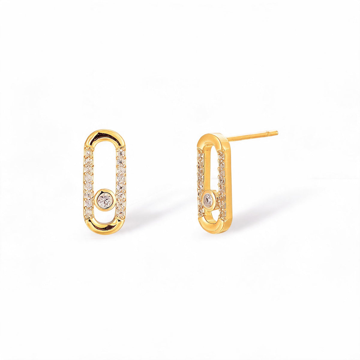 Dune 18K Gold Oval Earrings