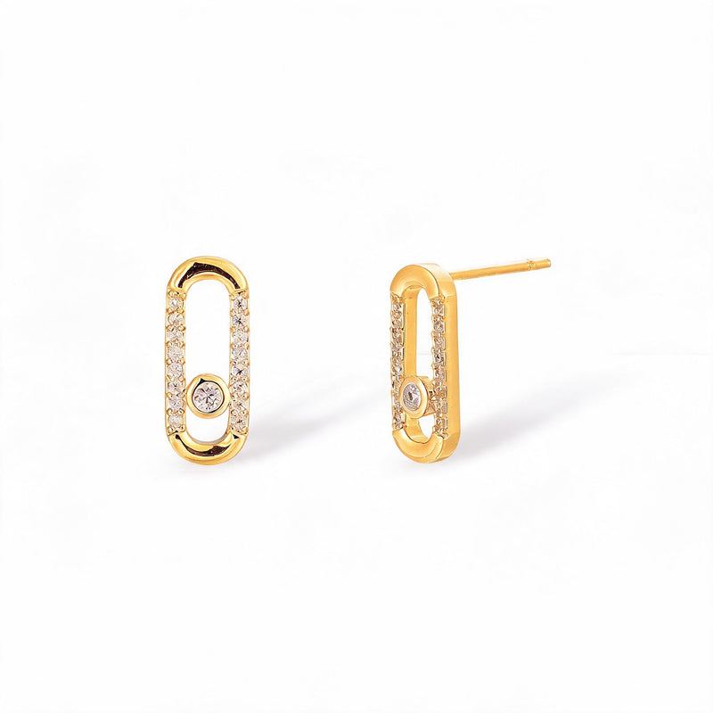 Dune 18K Gold Oval Earrings