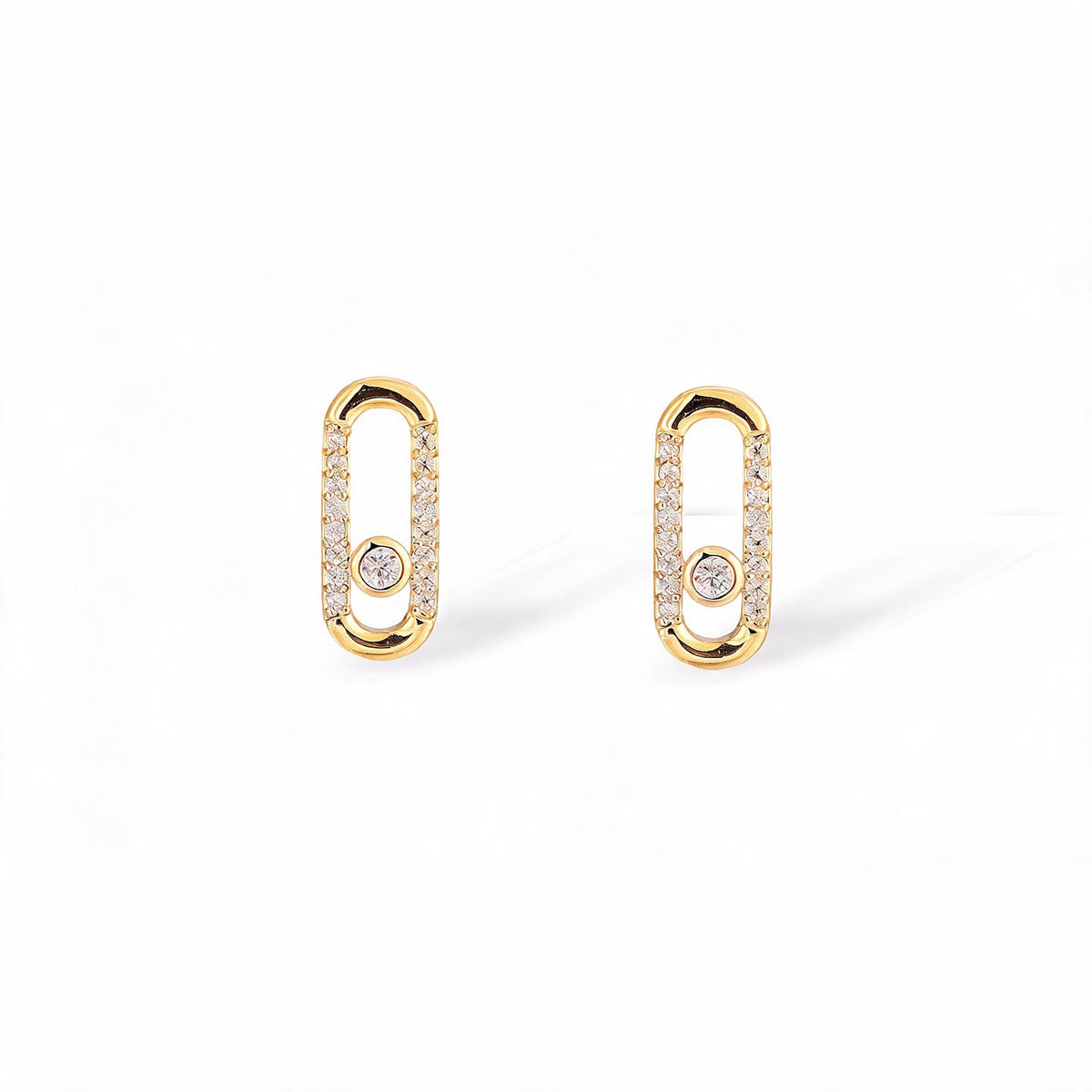 Dune 18K Gold Oval Earrings