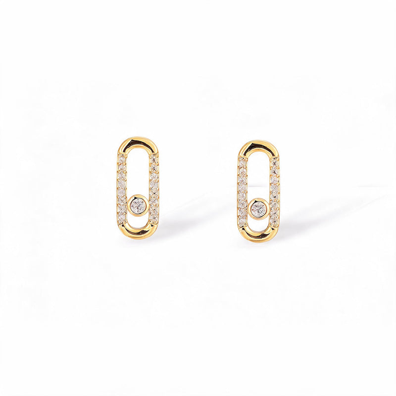 Dune 18K Gold Oval Earrings