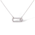 Dune White Move Oval Neckalce