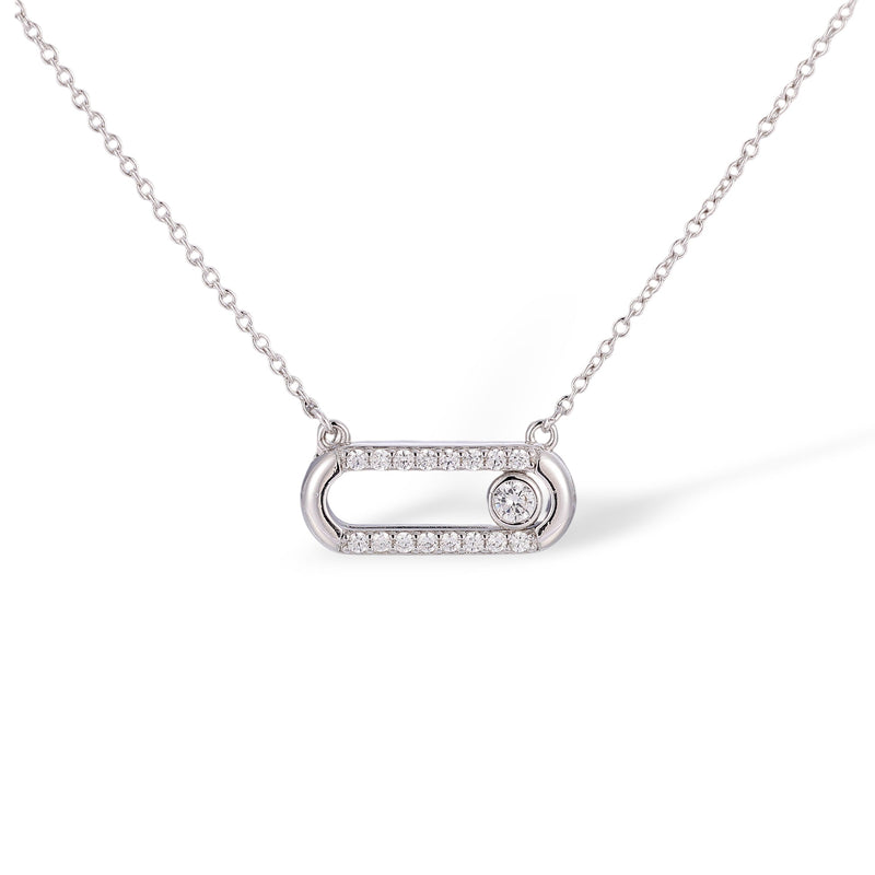 Dune White Move Oval Neckalce