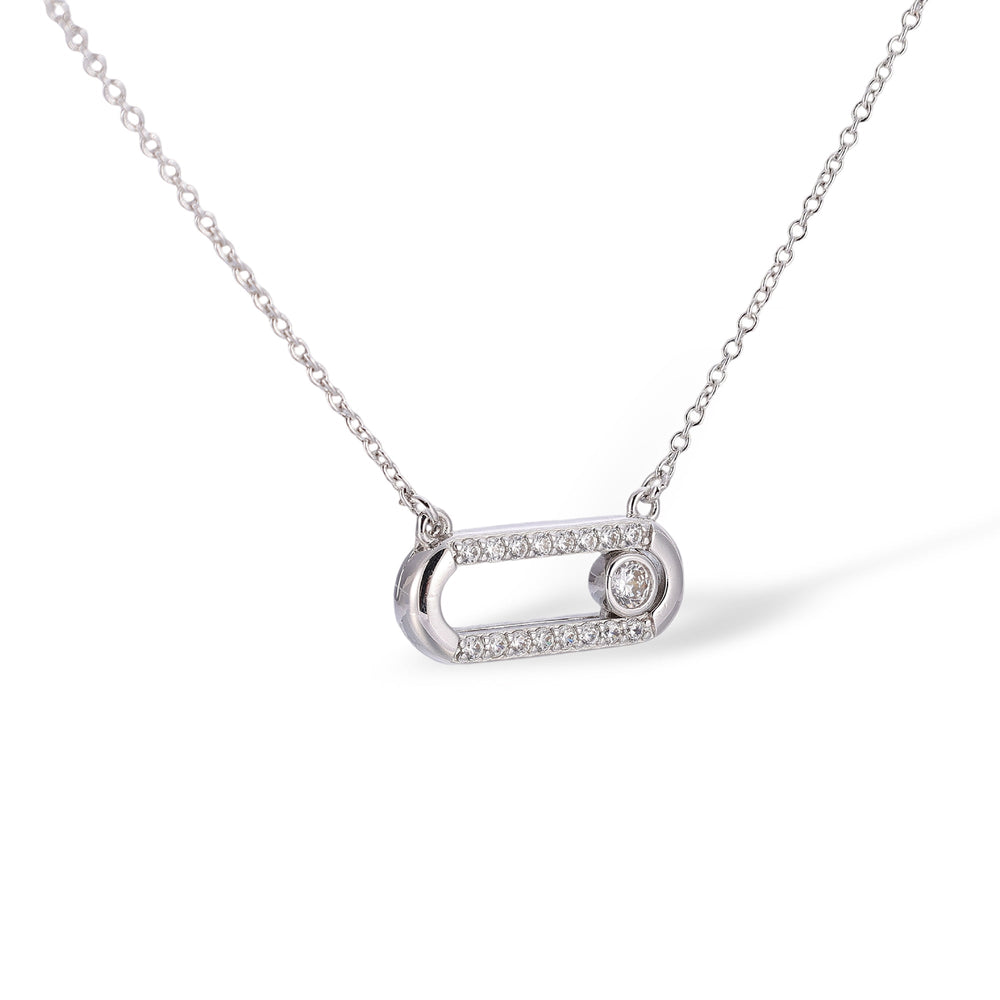 Dune White Move Oval Neckalce