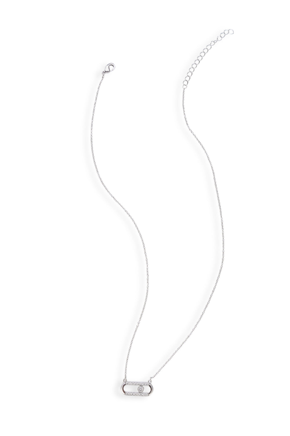 Dune White Move Oval Neckalce
