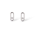 Dune White Oval Earrings
