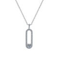 Dune White Oval Moissanite Necklace