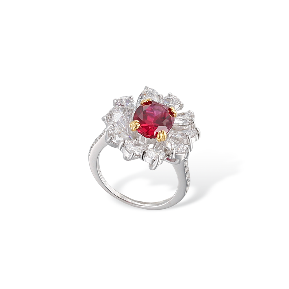 Éclat Ruby Blossom Ring