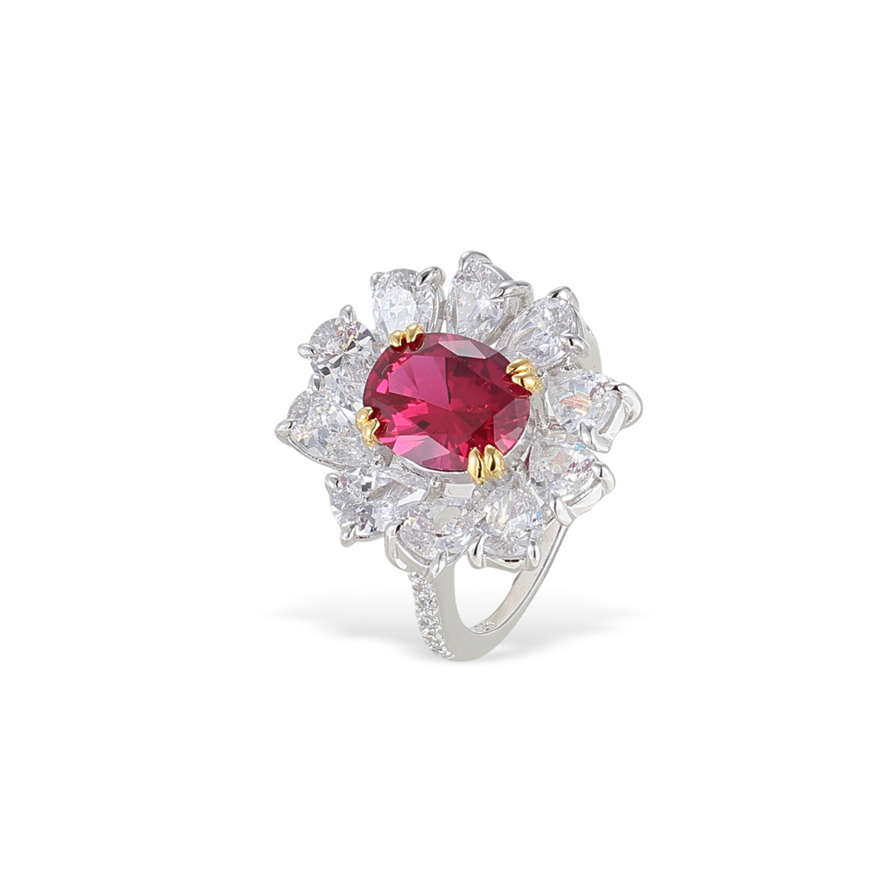 Éclat Ruby Blossom Ring