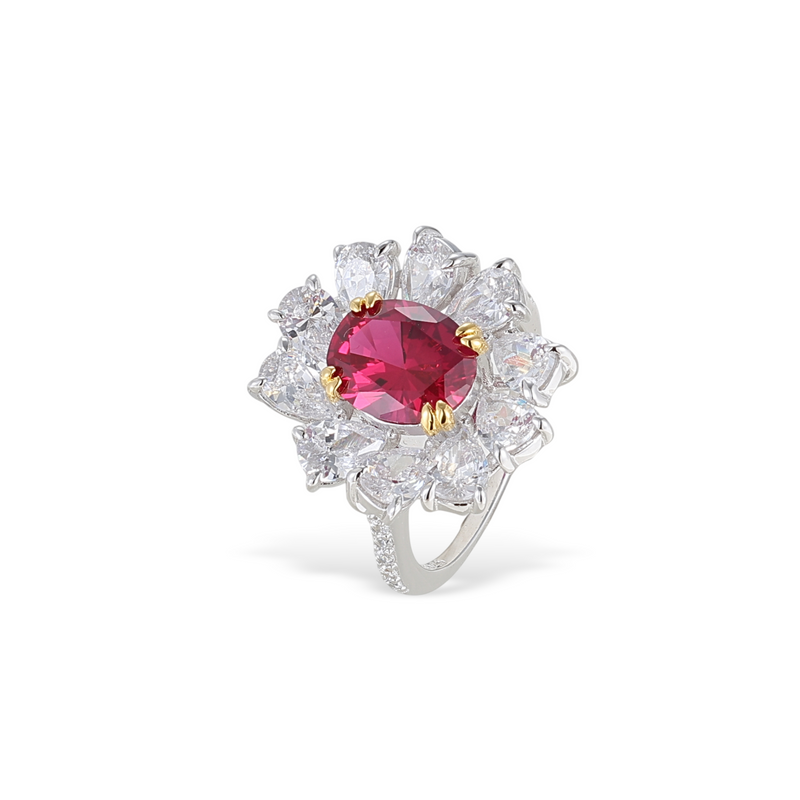 Éclat Ruby Blossom Ring
