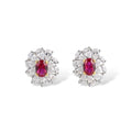 Éclat Ruby Blossom Stud Earrings