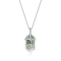 Édeline Green Moss Hexagonal Necklace