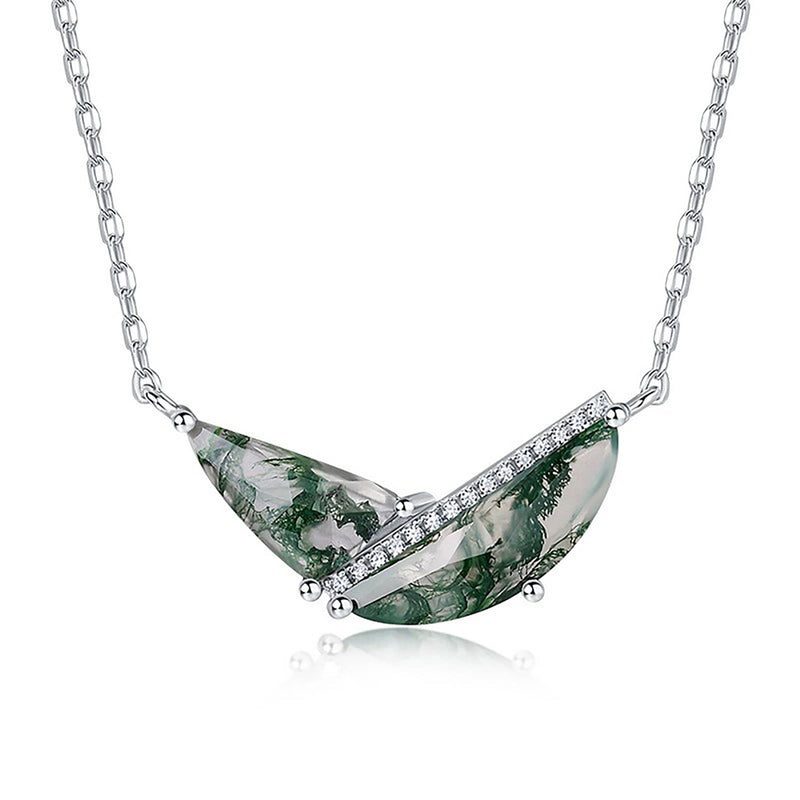 Éden Green Moss Ingot Necklace