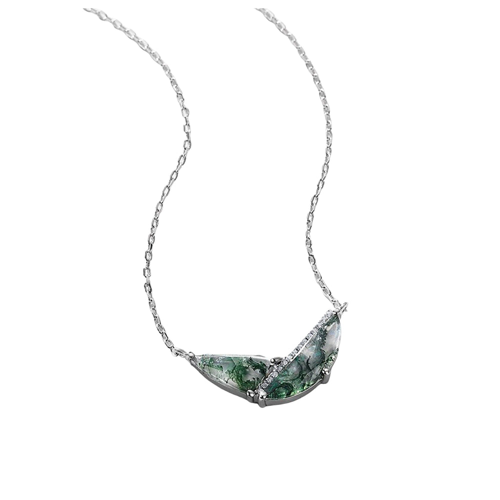 Éden Green Moss Ingot Necklace