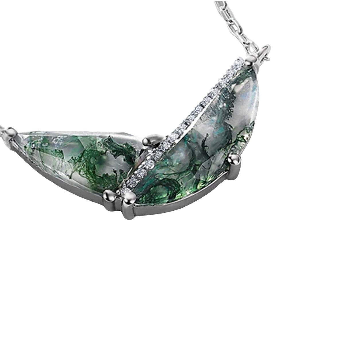 Éden Green Moss Ingot Necklace