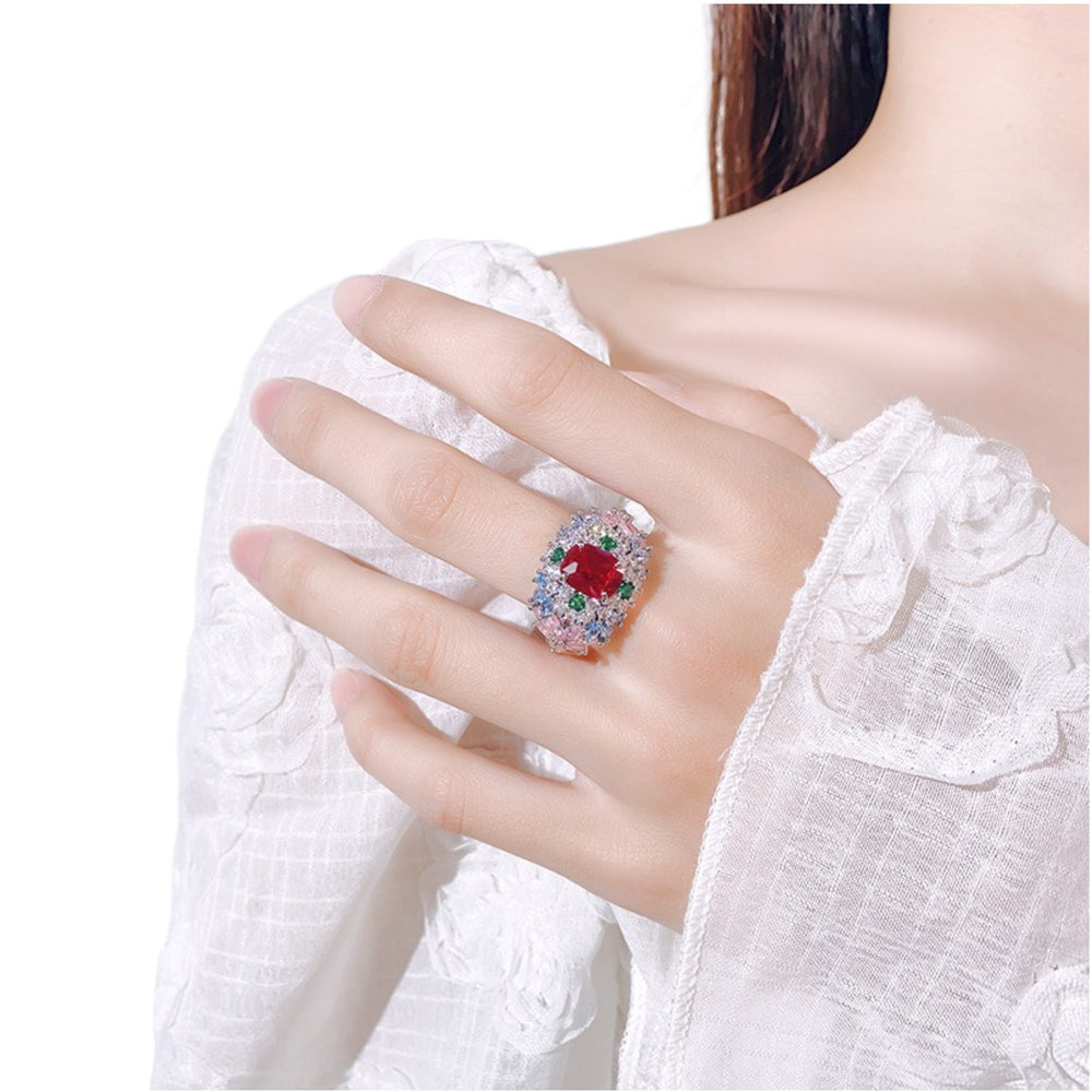 Edmonde Multicolor Mixed Shape Ring