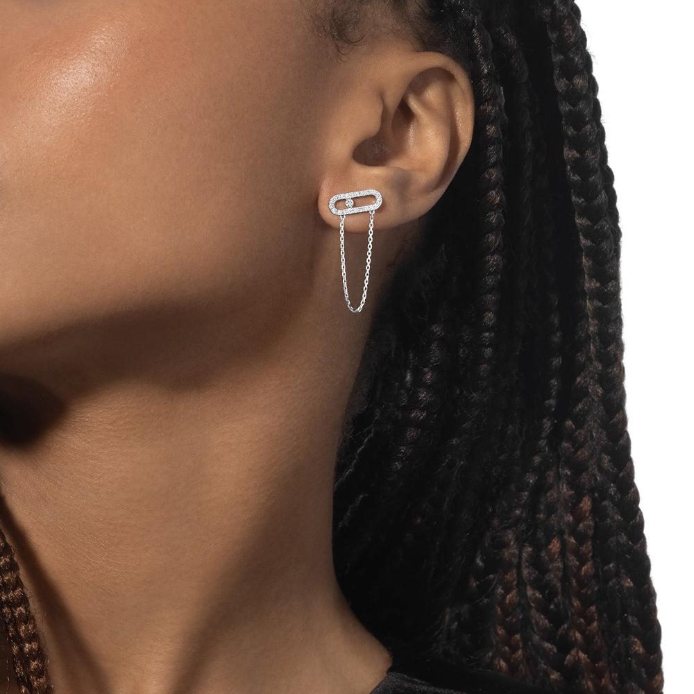 Egilrun 14K Gold Paperclip Chain Drop Earrings