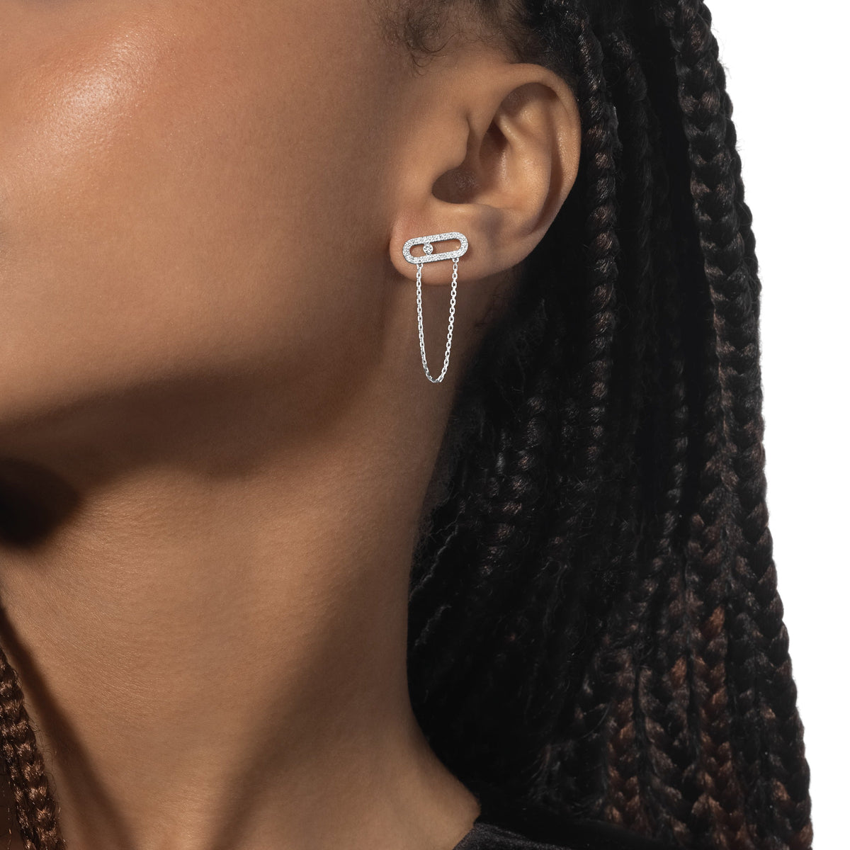 Egilrun 14K Gold Paperclip Chain Drop Earrings