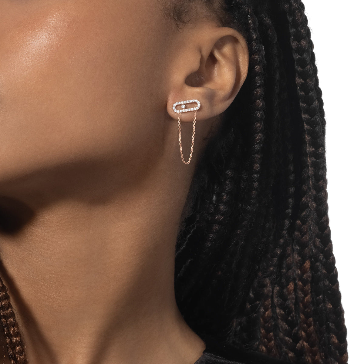 Egilrun 14K Gold Paperclip Chain Drop Earrings