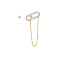 Egilrun 14K Gold Paperclip Chain Drop Earrings