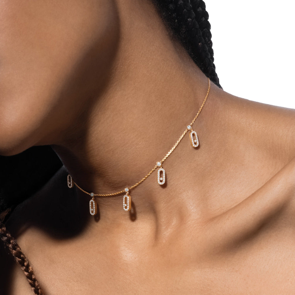 Egilrun 14K Gold Paperclip Choker Necklace