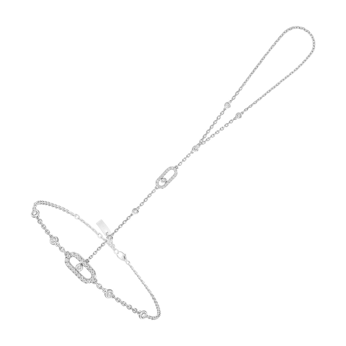 Egilrun 14K Gold Paperclip Linked Finger Bracelet