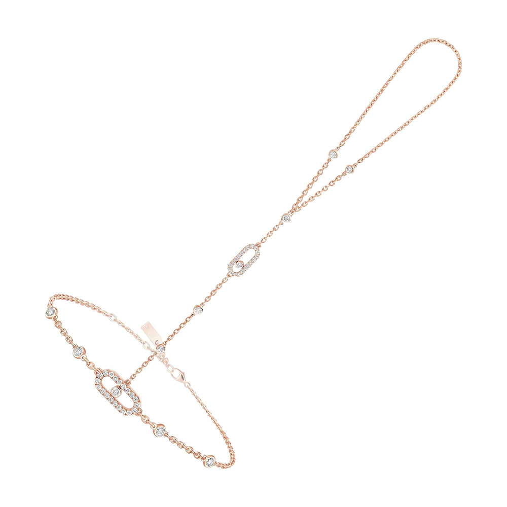 Egilrun 14K Gold Paperclip Linked Finger Bracelet