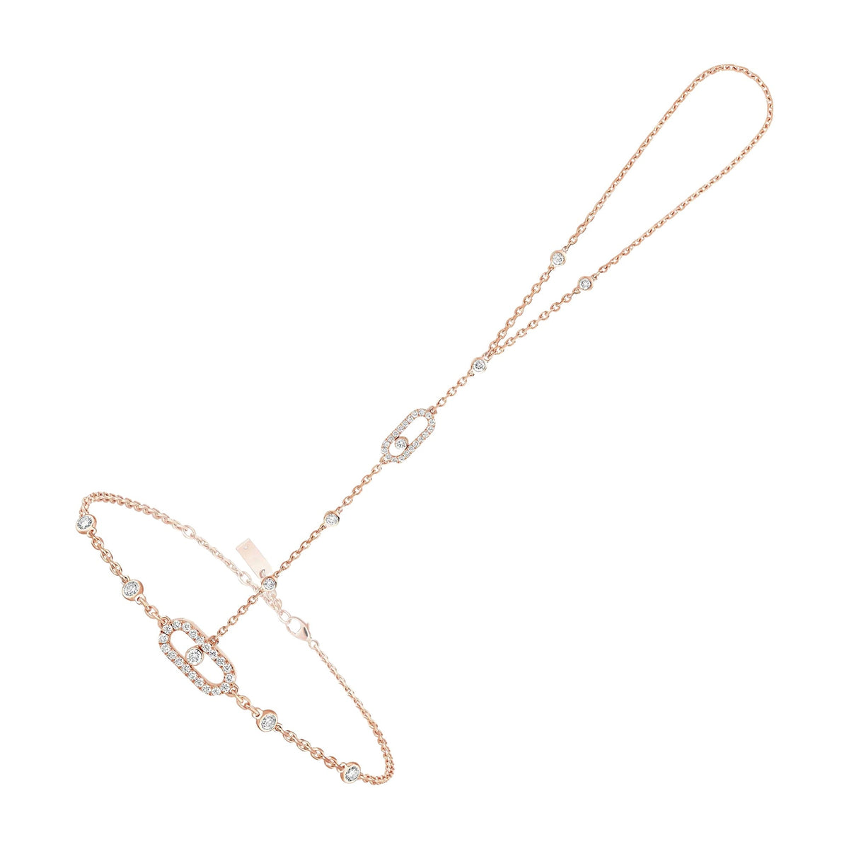 Egilrun 14K Gold Paperclip Linked Finger Bracelet