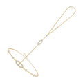 Egilrun 14K Gold Paperclip Linked Finger Bracelet