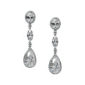 Églantine White Teardrop Drop Earrings