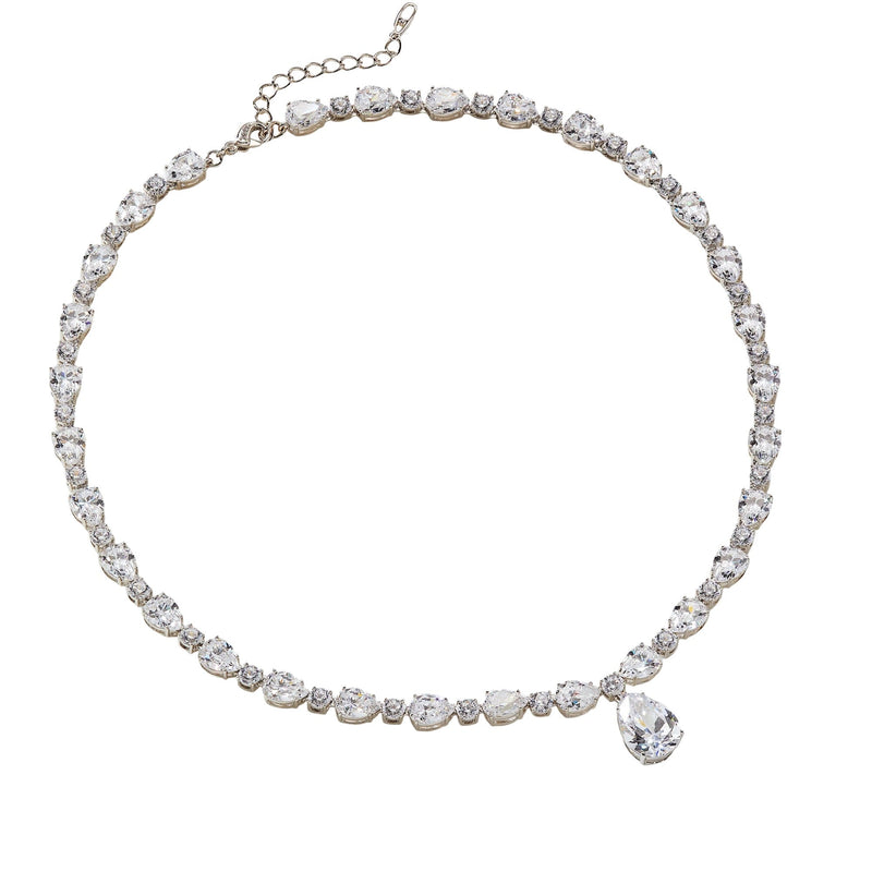 Églantine White Teardrop Necklace