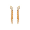 Eilrun 14K Champagne Gold Snake Earrings