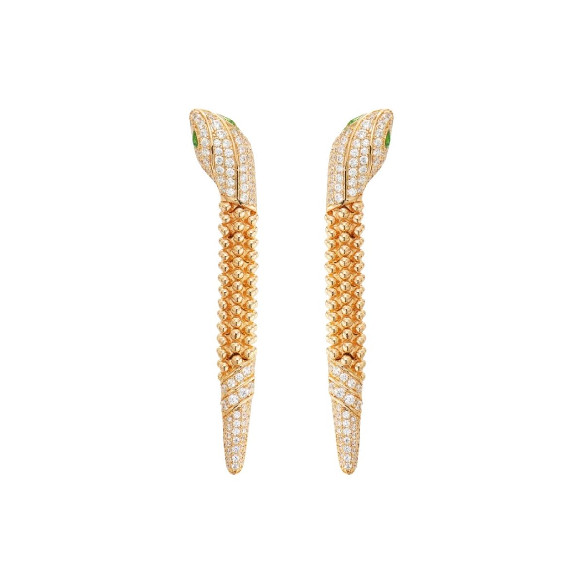 Eilrun 14K Champagne Gold Snake Earrings