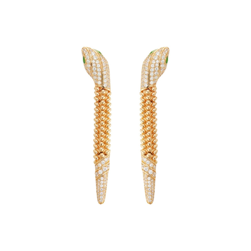 Eilrun 14K Champagne Gold Snake Earrings