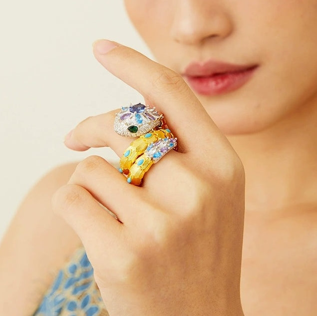 Éléonore 14K Gold Snake Open Ring