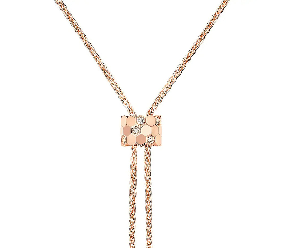 Elflind 14K Gold Hexagonal Honeycomb Necklace