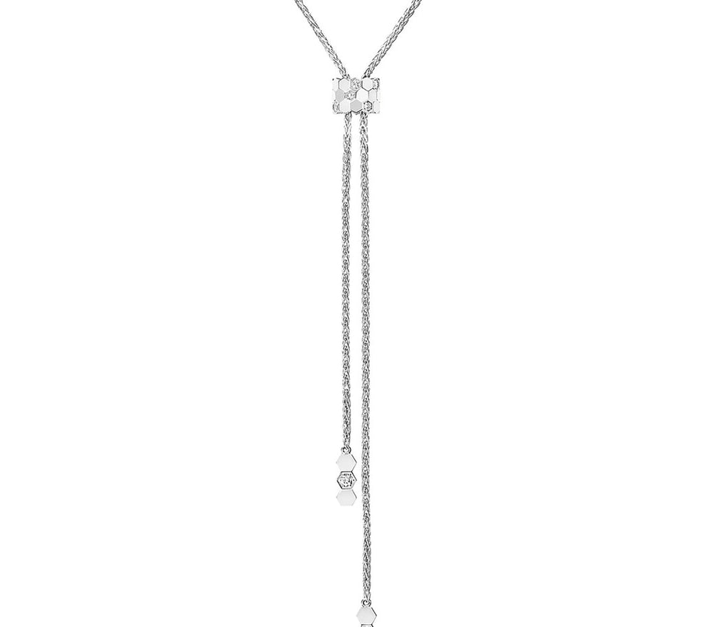 Elflind 14K Gold Hexagonal Honeycomb Necklace
