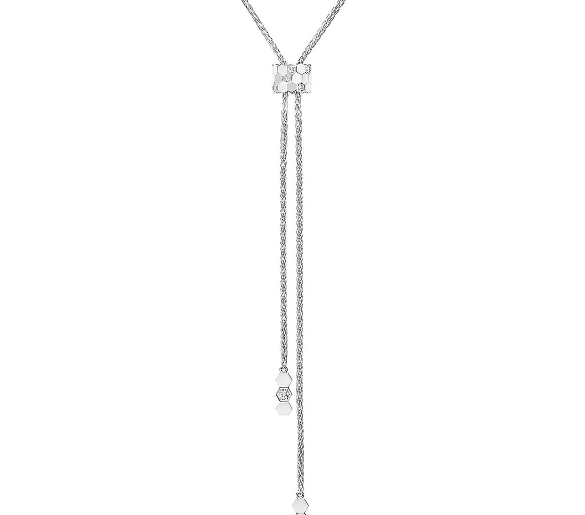 Elflind 14K Gold Hexagonal Honeycomb Necklace