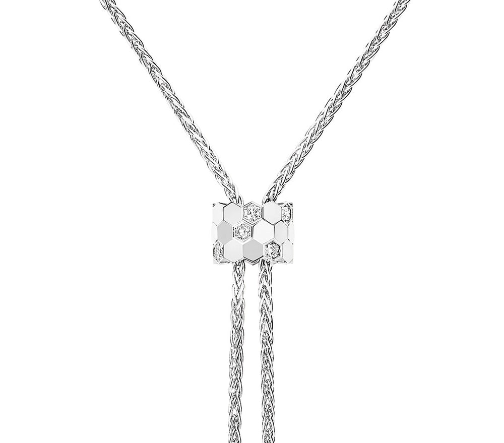 Elflind 14K Gold Hexagonal Honeycomb Necklace