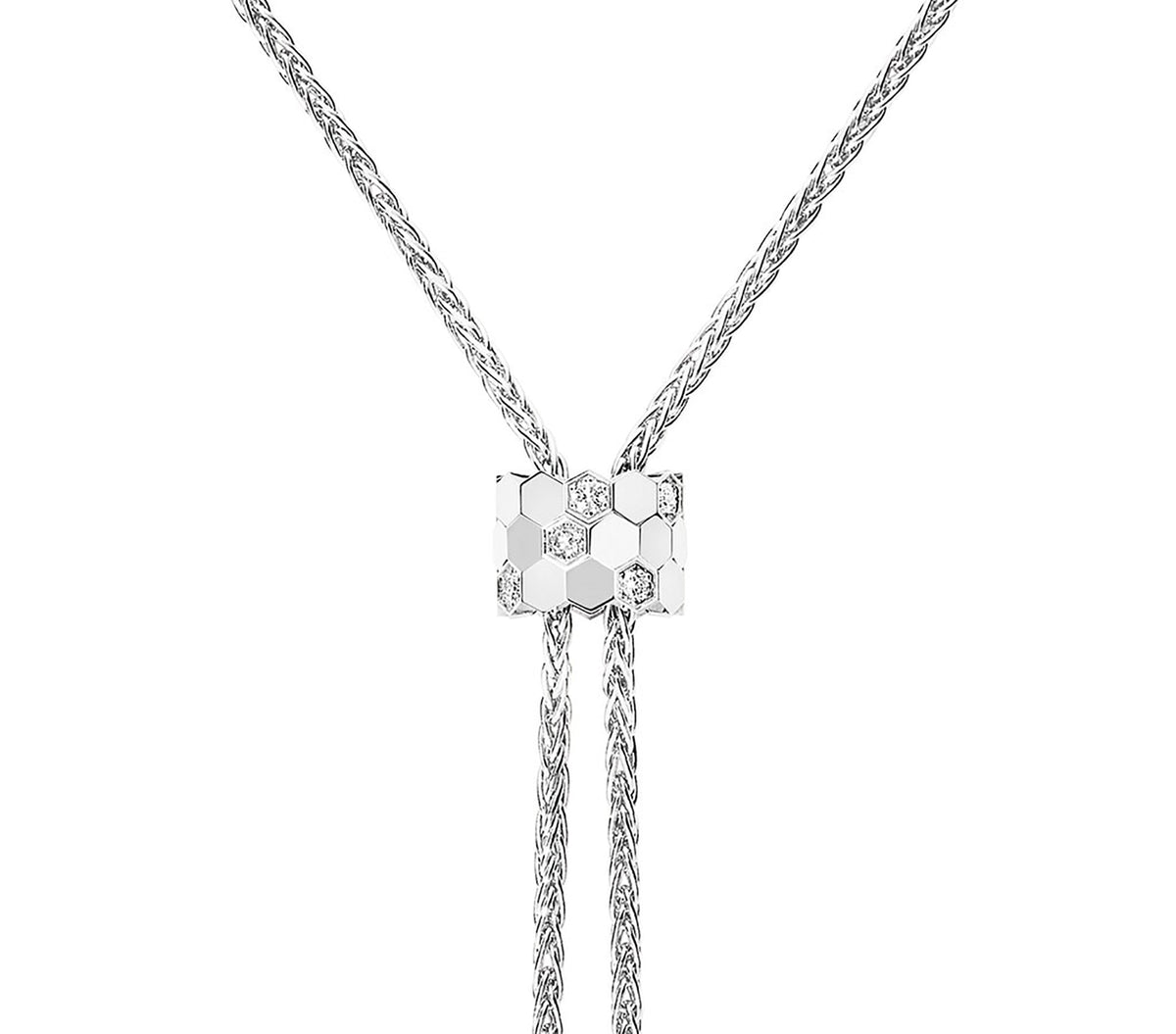 Elflind 14K Gold Hexagonal Honeycomb Necklace
