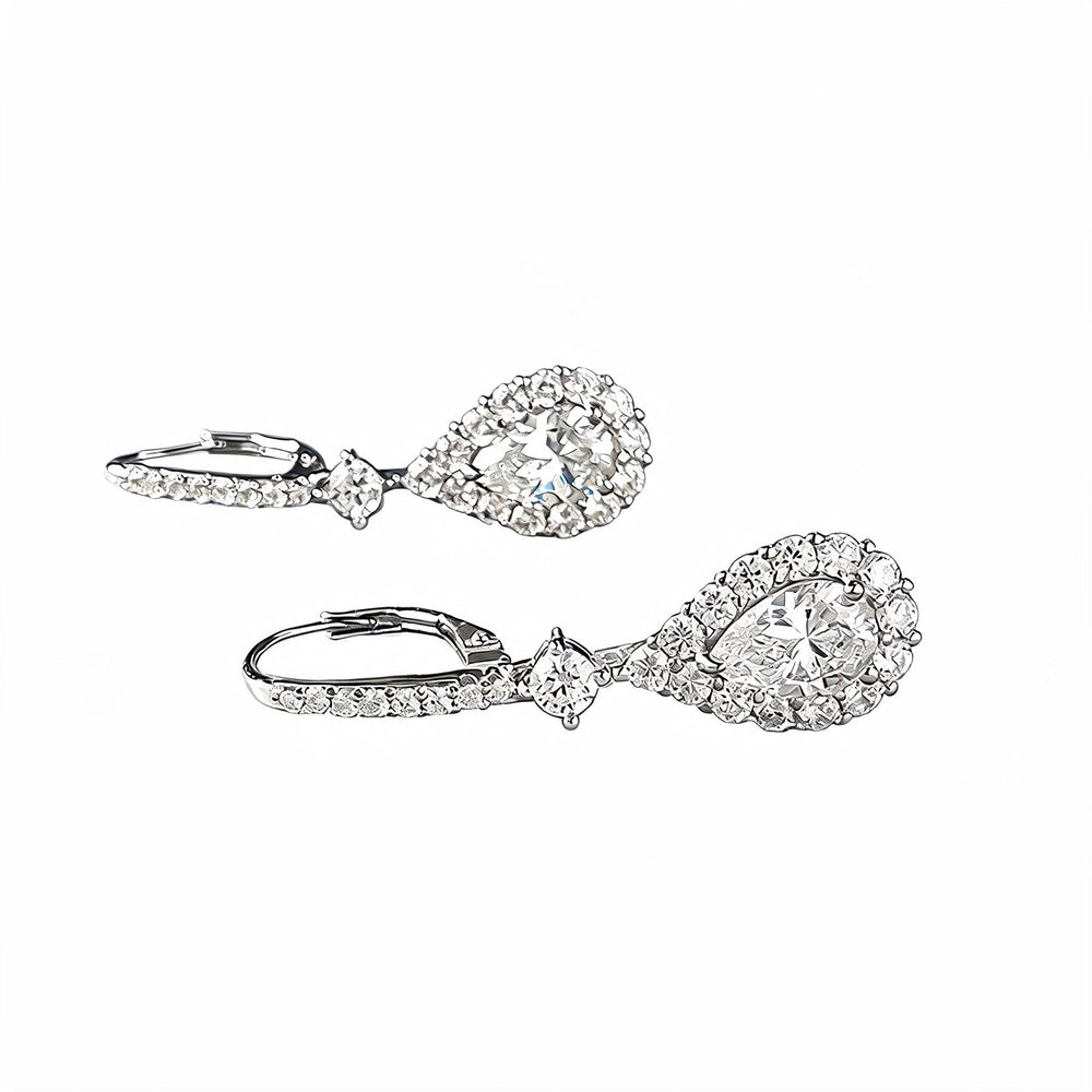Elhild White Teardrop Earrings