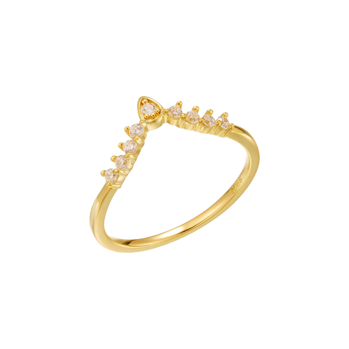 Elina 14K Green Moss Trapezoid Ring Set