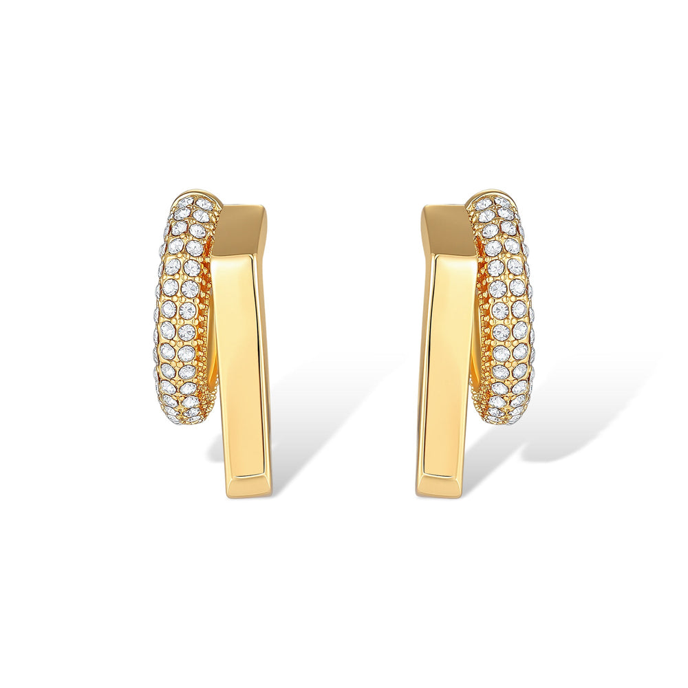 Élodie 18K Gold Round Earrings