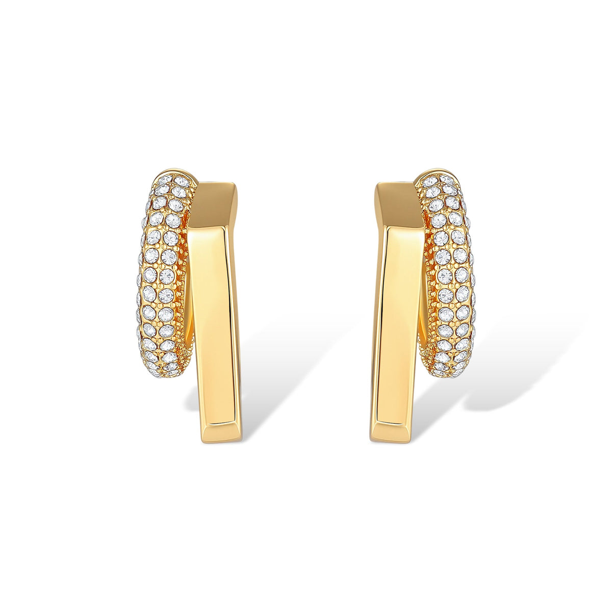 Élodie 18K Gold Round Earrings