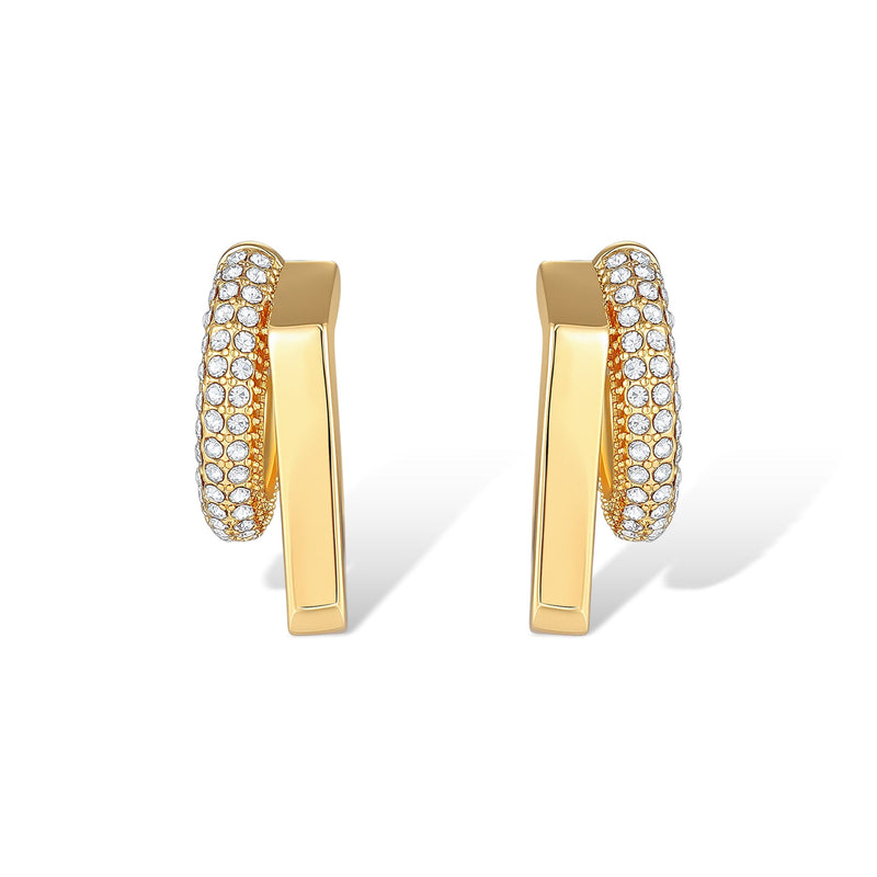 Élodie 18K Gold Round Earrings