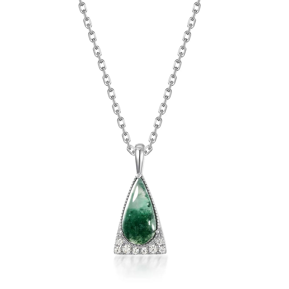 Éloïse Moss Green Teardrop Necklace