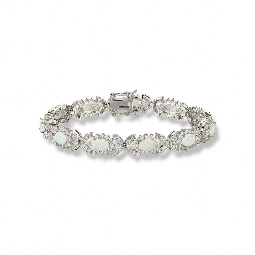 Elvira White Opal Butterfly Bracelet
