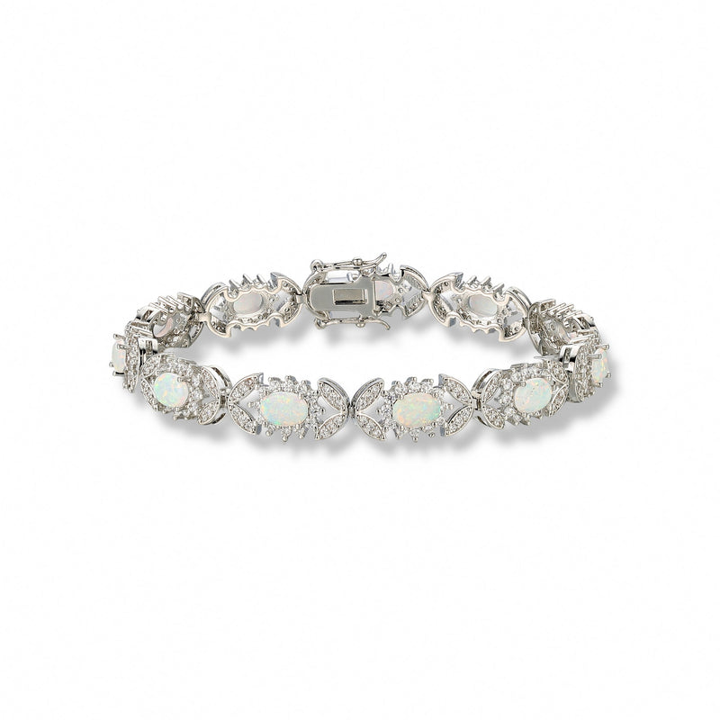 Elvira White Opal Butterfly Bracelet