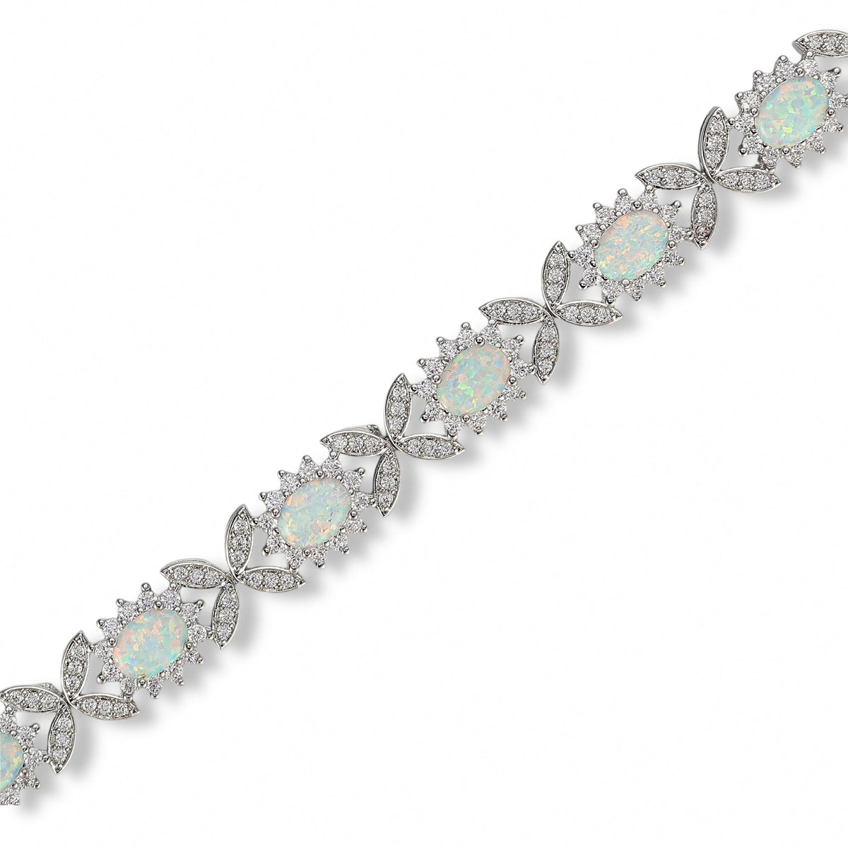 Elvira White Opal Butterfly Bracelet