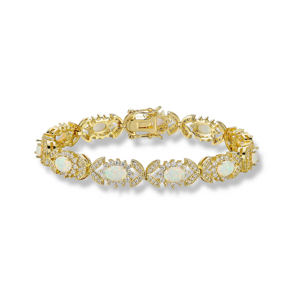 Elvira White Opal Butterfly Bracelet
