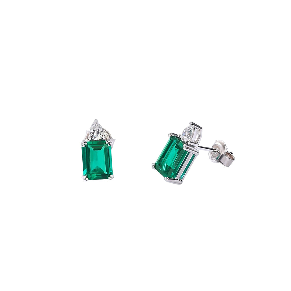 Élyse Green Teardrop Stud Earrings